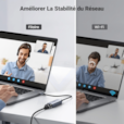 UGREEN Adap Aluminium USB-C to RJ45 GRIS 50737