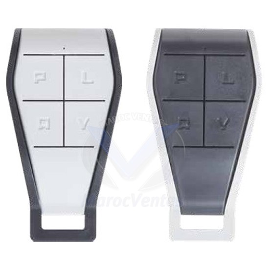 Paire de Télécommande 4 Canaux 433MHz Couleur Inversé Gris/Gris Clair KPLAY4R