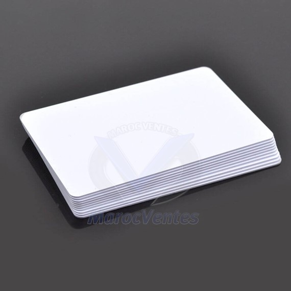 Carte Blanche PVC Blanche 0.76mm pour Imprimante de badge Couleur HiTi CS200e Carte Blanche PVC 0.76mm