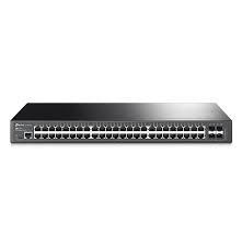 Tplink JetStream™ 48-port Pure-Gigabit L2 Managed Switch, 48 10/100/1000Mbps RJ45 ports including 4 Gigabit SFP slots, Static Routing, Port/Tag/Voice/Protocol-Based VLAN, Q-in-Q(Double VLAN), GVRP, STP/RSTP/MSTP, IGMP V1/V2/V3 Snooping, COS, DSCP, Rate Li